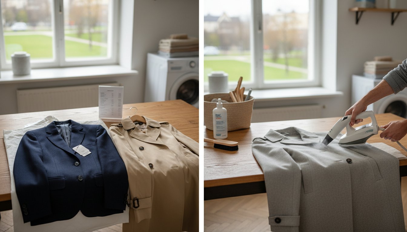 Химчистка пиджака и пальто: сколько стоит и когда можно почистить дома